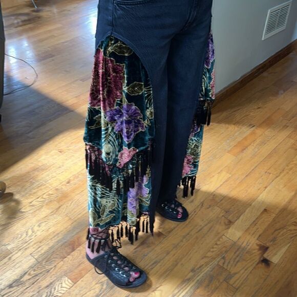 We The Free Denim - WE THE FREE JUST FRILLS LOW RISE WIDE LEG JEANS NWT